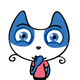 猫儿朵朵可爱qq表情包图2:飞吻