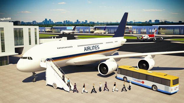 飛行模擬器3D安卓版（Flight Simulator 3D Airplane）圖2: