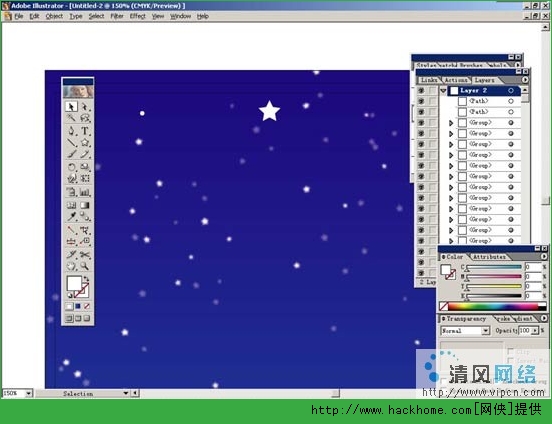 教程 Illustrator 用illustrator制作满天星空 多图 第3页 Illustrator 嗨客软件下载站